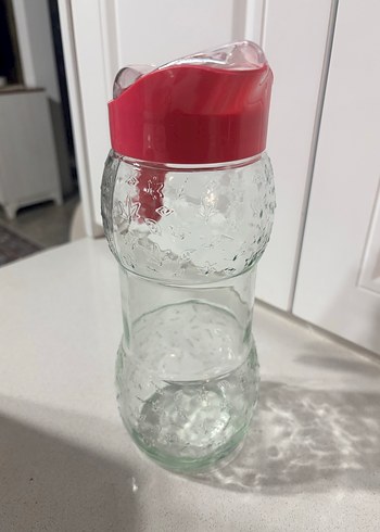 Kırmızı Kulplu Cam Su Sürahisi - Görsel 2