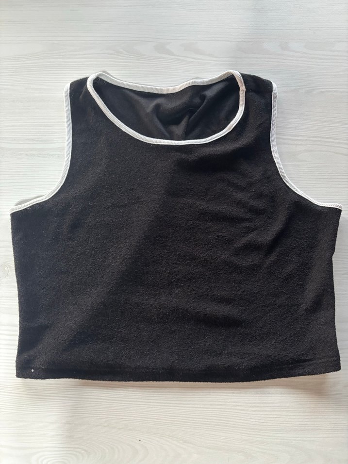 Siyah Crop Top - Görsel 2