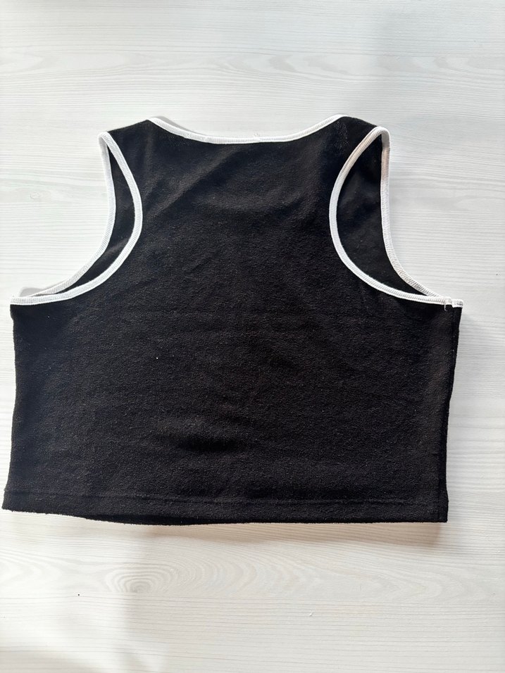 Siyah Crop Top - Görsel 3