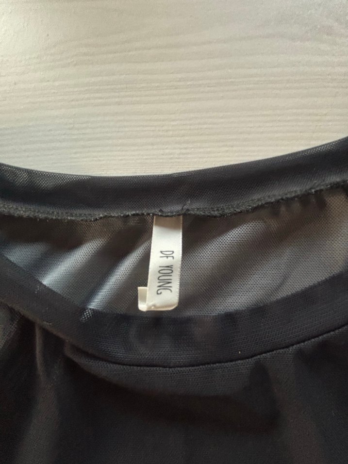 Kadın  Kısa Kollu Tül Tişört - Görsel 4