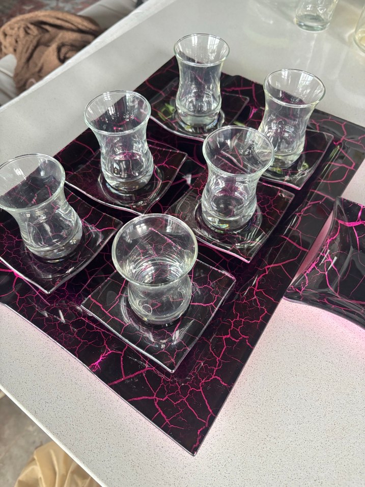 6'lı Çay Seti ,tepsisi ve şekerliği içinde - Görsel 2