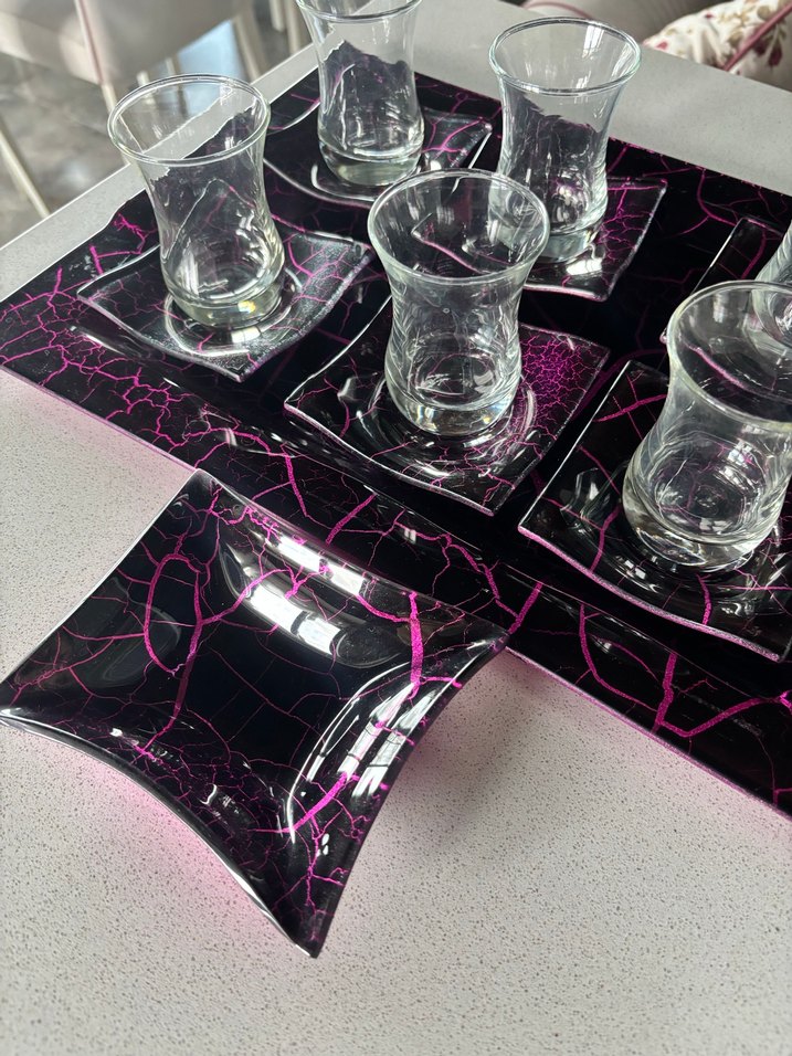 6'lı Çay Seti ,tepsisi ve şekerliği içinde - Görsel 3