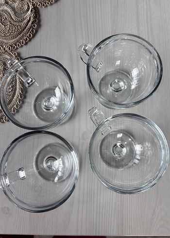 Ayaklı Şeffaf Cam Kase Seti - Görsel 3