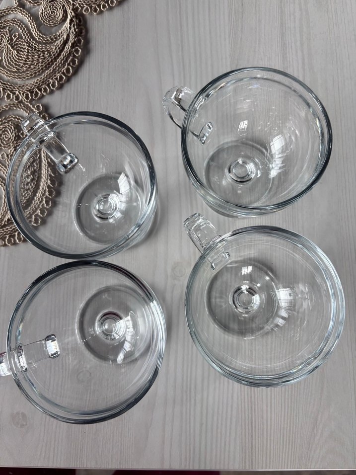 Ayaklı Şeffaf Cam Kase Seti - Görsel 3