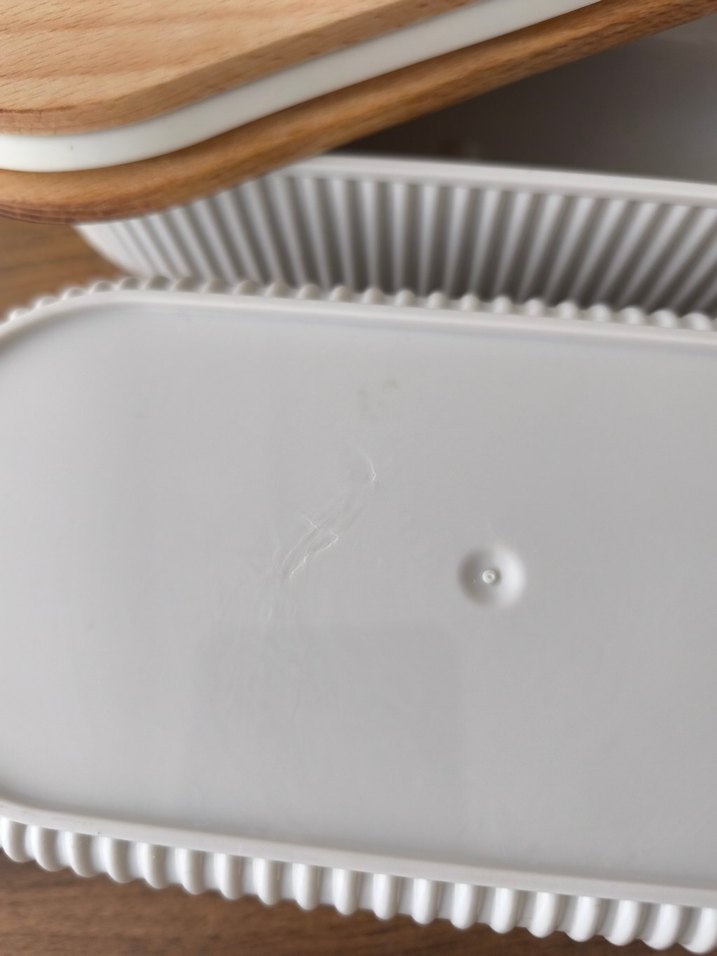 MADAME COCO Ahşap Kapaklı Gri Yemek Kabı - Görsel 5