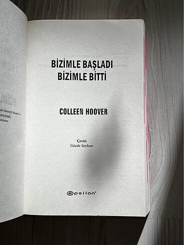 Coleen Hoover- Bizimle Başladı Bizimle Bitti(Ciltsiz)