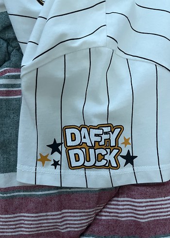 Daffy Duck Baskılı Çizgili Tişört - Görsel 3