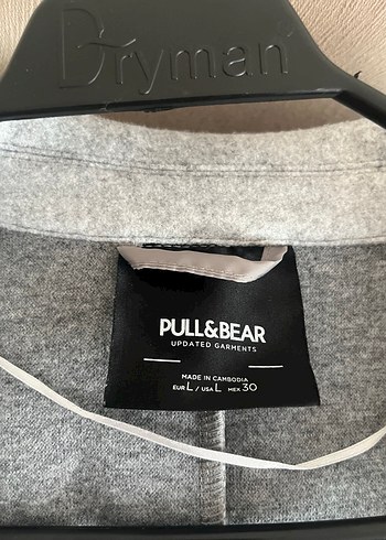 Pull&Bear Gri Kaban - Görsel 4