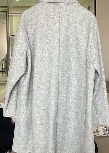 Pull&Bear Gri Kaban - Görsel 2