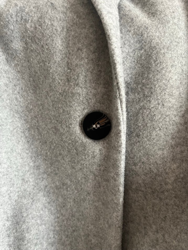 Pull&Bear Gri Kaban - Görsel 3