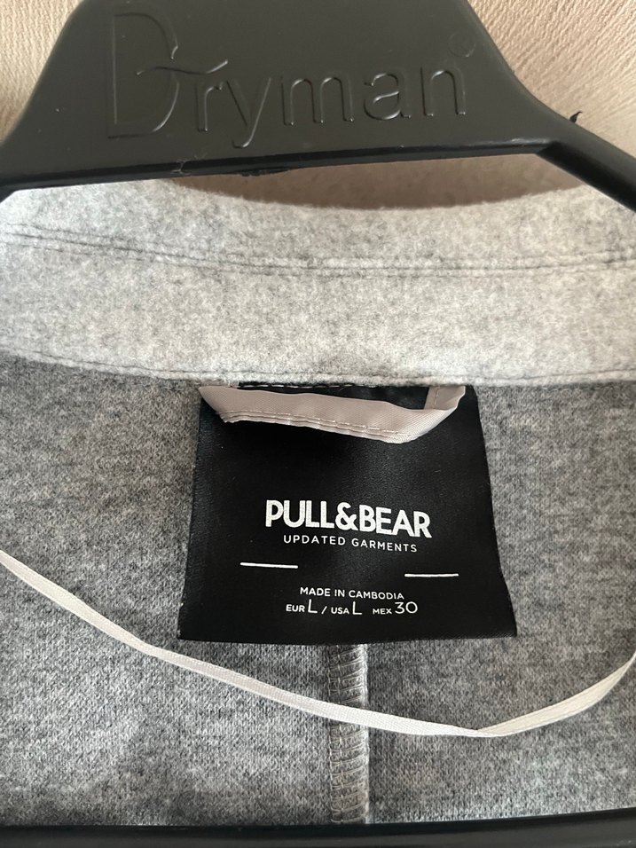 Pull&Bear Gri Kaban - Görsel 4