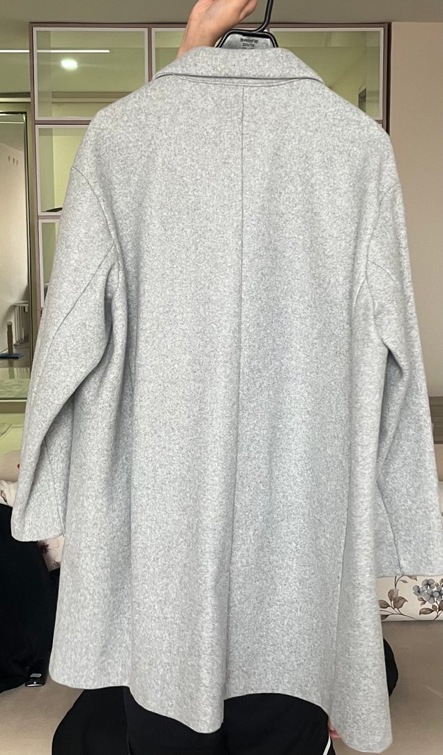 Pull&Bear Gri Kaban - Görsel 2