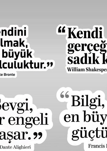 Beden Edebi Sözler Sticker Seti