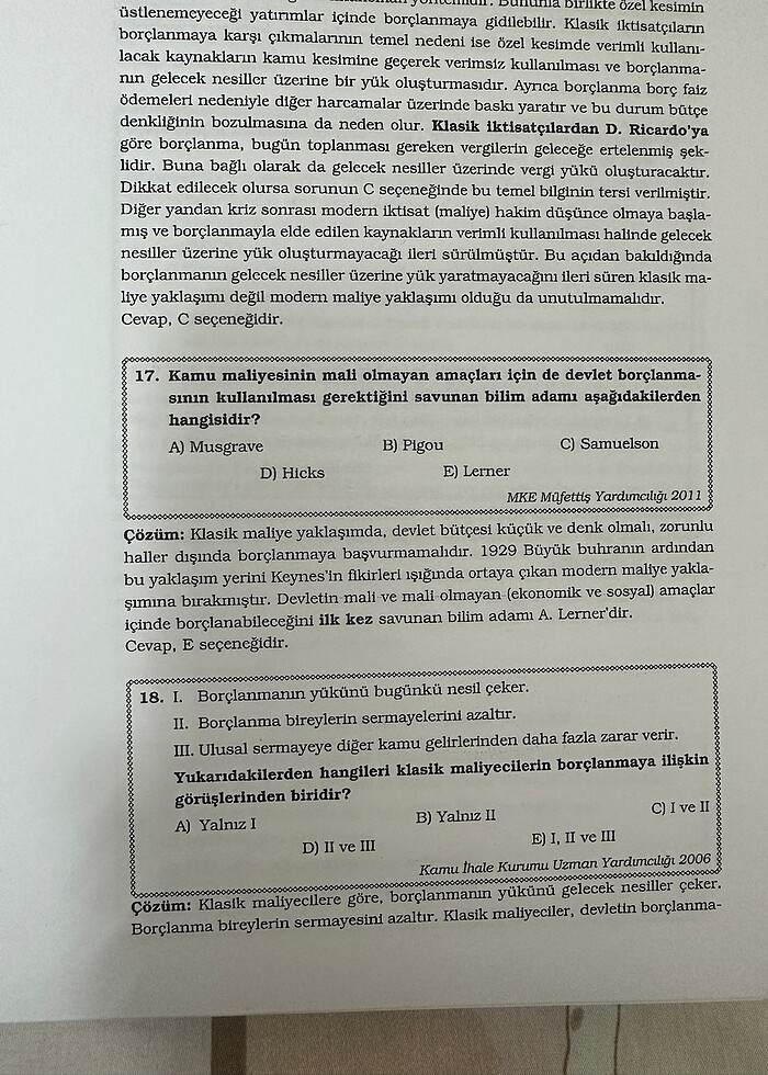 KPSS Maliye çıkmış sorular - Görsel 3