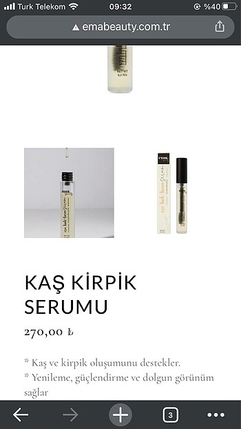 Ema Beauty kaş kirpik serumu