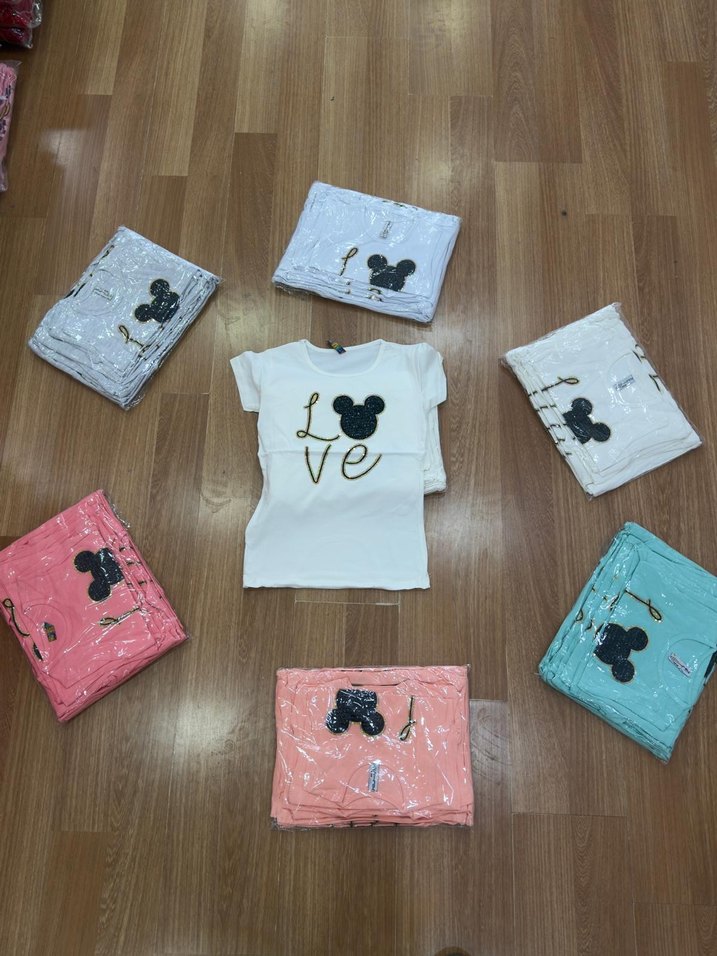 8 li kız çocuk t shirt - Görsel 3