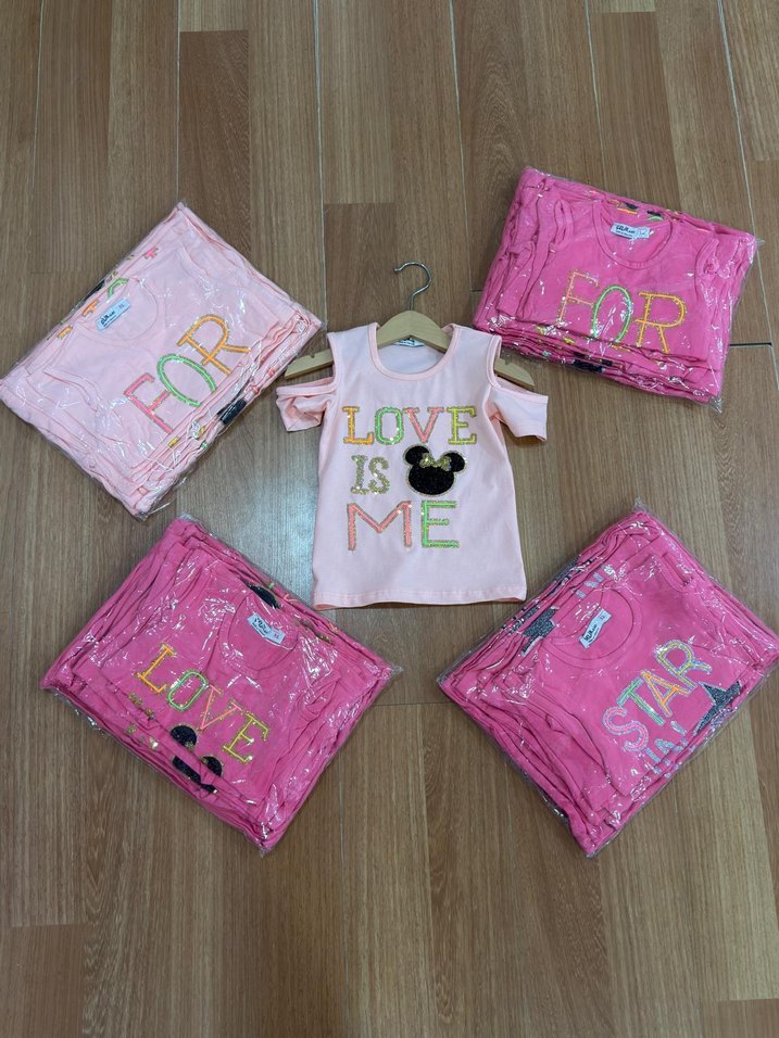 8 li kız çocuk t shirt - Görsel 5