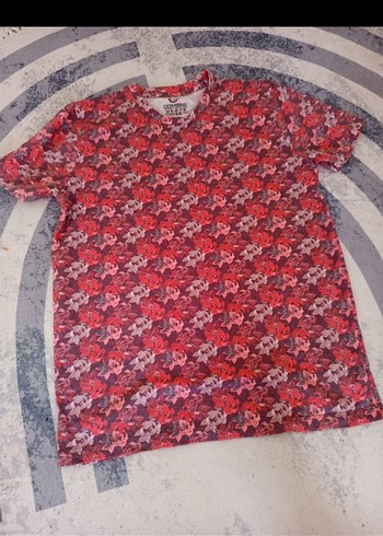 Erkek Kısa Kollu Renkli Batik Tişört