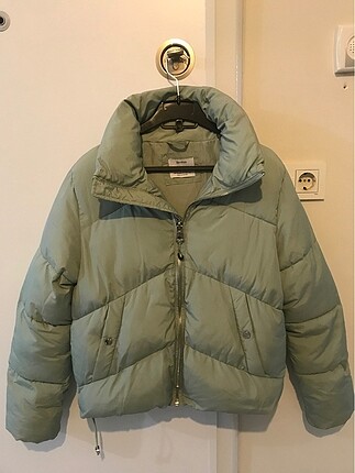 Bershka mint yeşili oversize mont