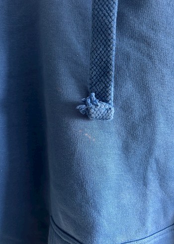 Mavi Kapüşonlu Sweatshirt - Görsel 2