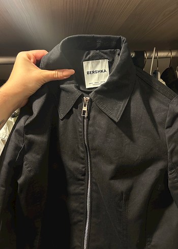 Bershka Kadın Siyah Denim Bershka Ceket