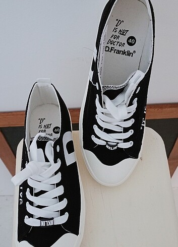 40 Beden siyah Renk D Franklin 40 Numara Bayan Sneaker