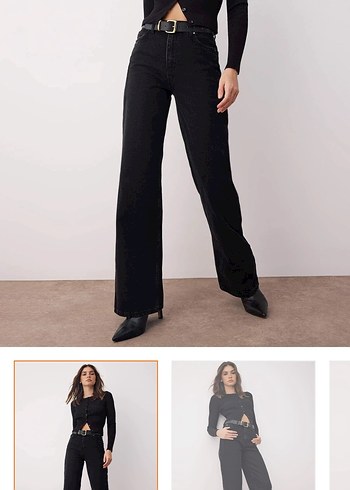 Kadın Siyah Fit Denim Pantolon
