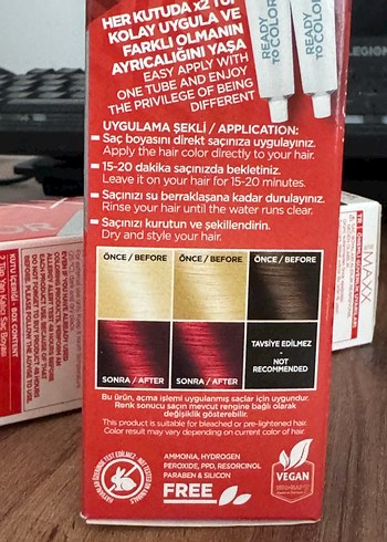 Maxx Deluxe Kırmızı Saç Boyası - Görsel 5