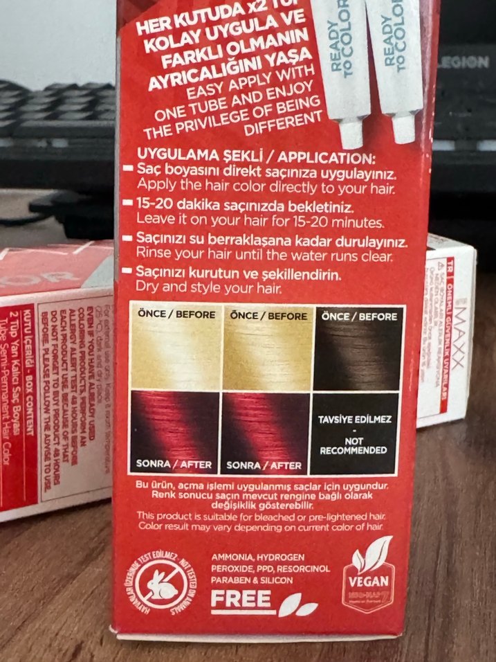 Maxx Deluxe Kırmızı Saç Boyası - Görsel 5