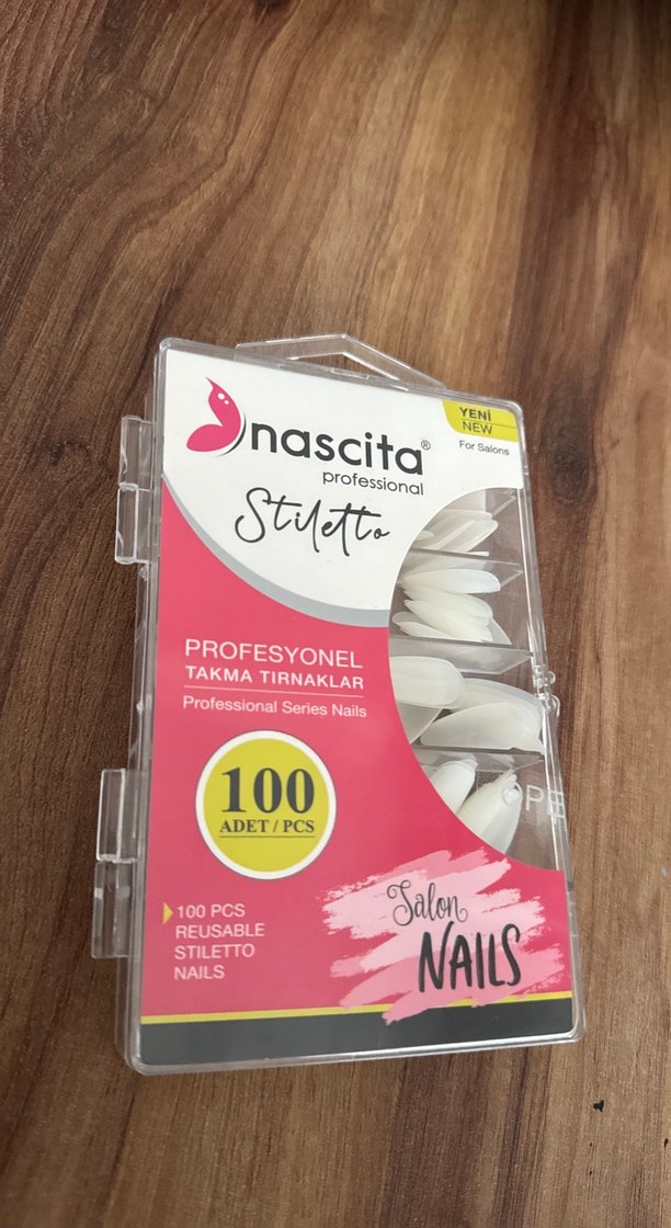 Nascita Profesyonel Beyaz Stiletto Takma Tırnak - Görsel 4