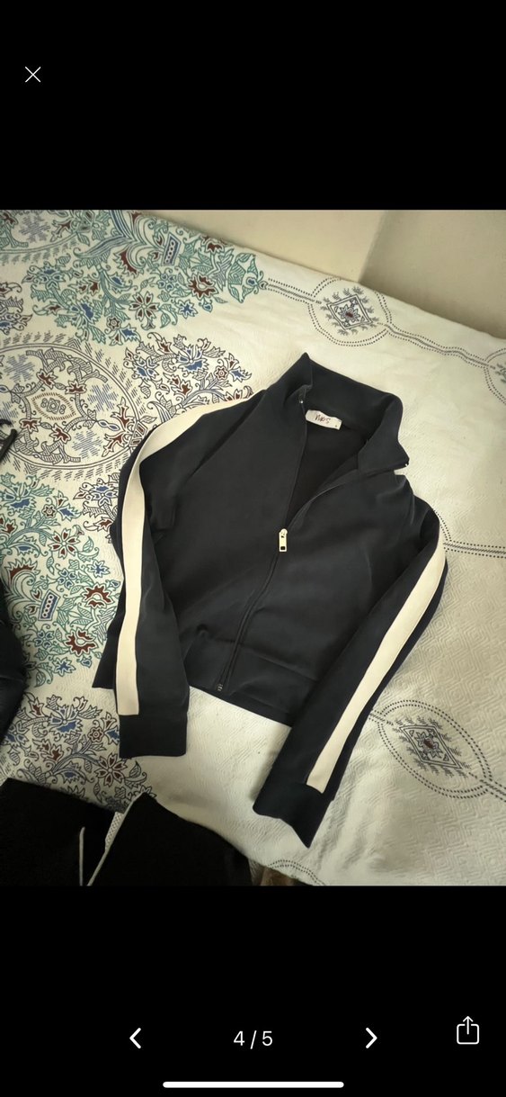 Siyah Fermuarlı Yüksek Yakalı Kadın Eşofman Takımı - Görsel 4