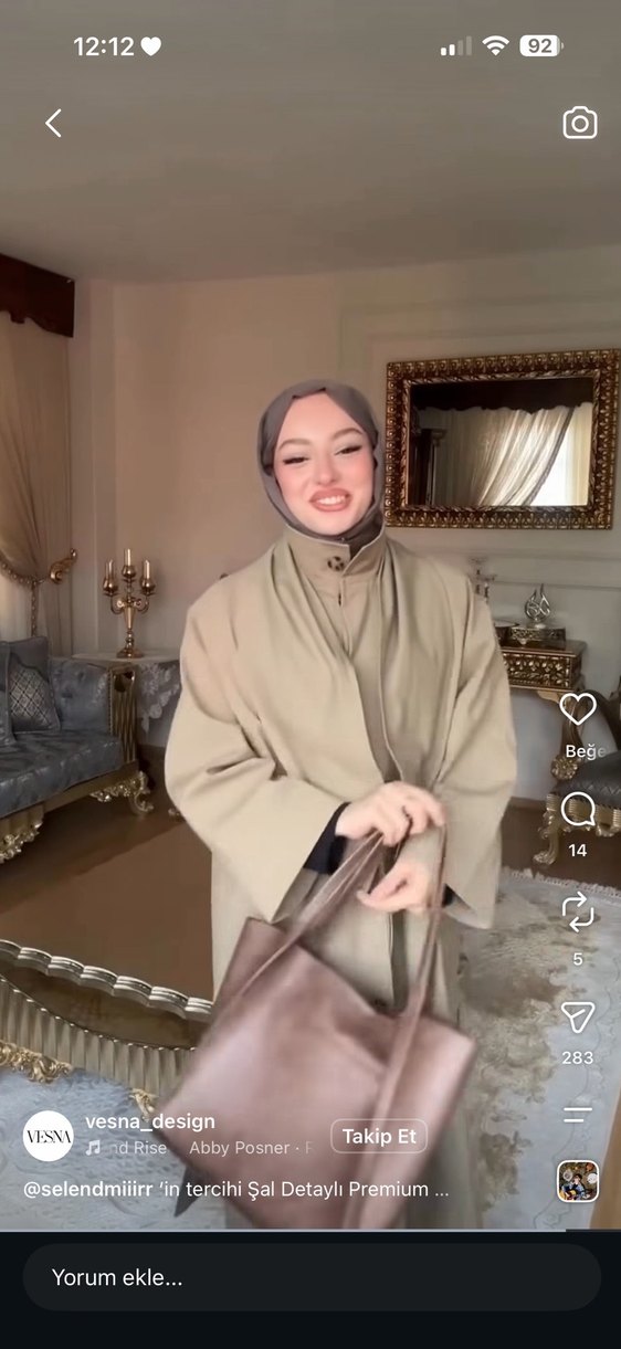 Vesna desing trençkot şal detaylı etiketli — görsel 5/8