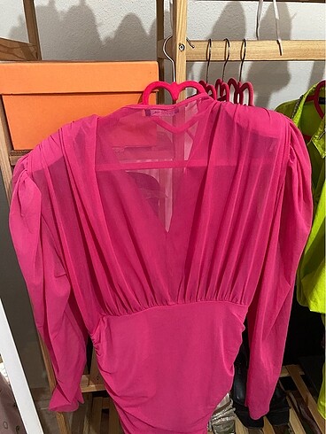 42 Beden pembe Renk Kısa elbise trendyolmilla