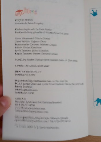 Küçük Prens - Antoine de Saint-Exupery - Görsel 3