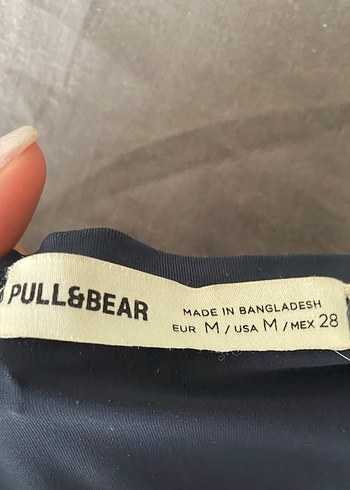 m Beden mavi Renk Pull & Bear lacivert crop/baby tee