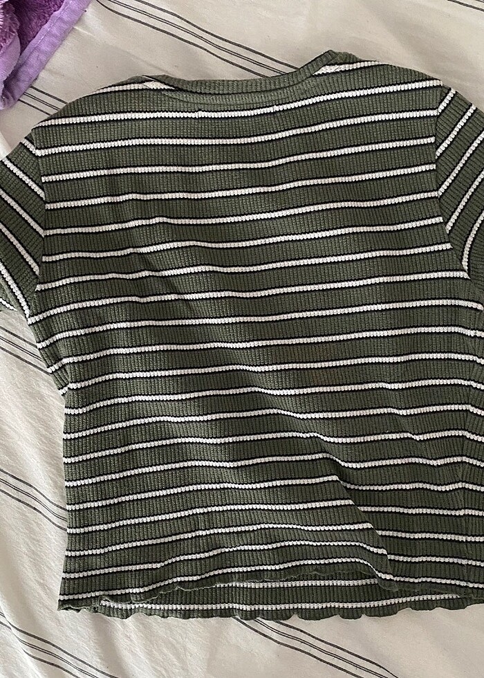 pull&bear yeşil crop - Görsel 3