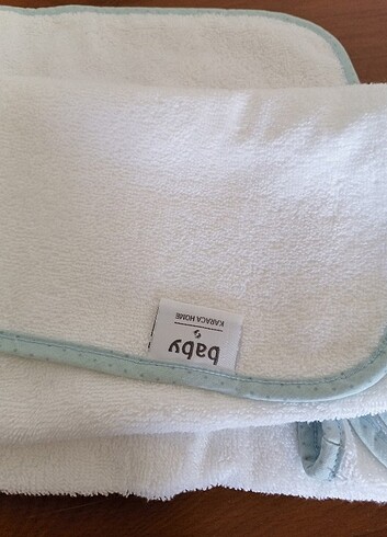 Karaca sıfır bebek banyo havlu set 