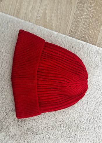 Kadın Kahverengi  kırmızı Örgü Sıcak Bere ikili set - Görsel 4