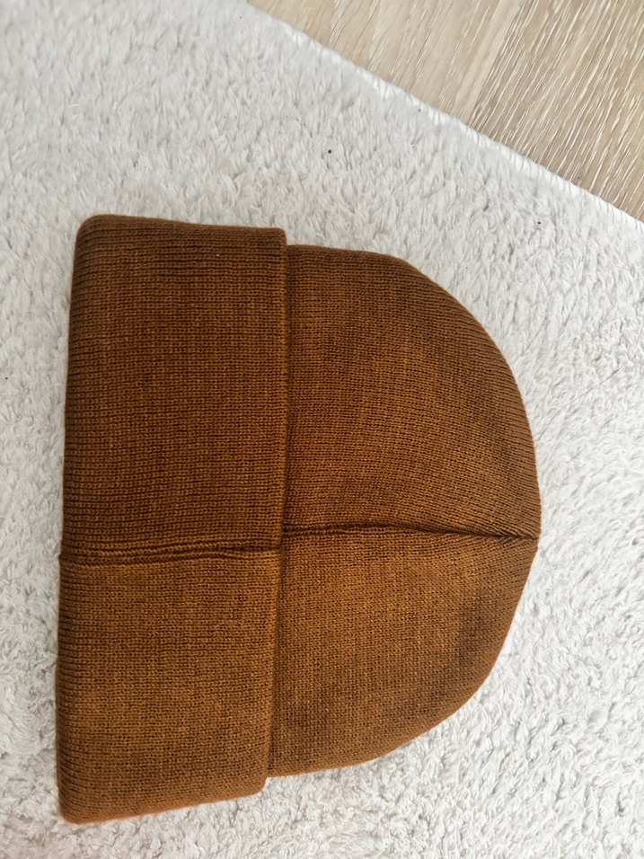 Kadın Kahverengi  kırmızı Örgü Sıcak Bere ikili set - Görsel 5