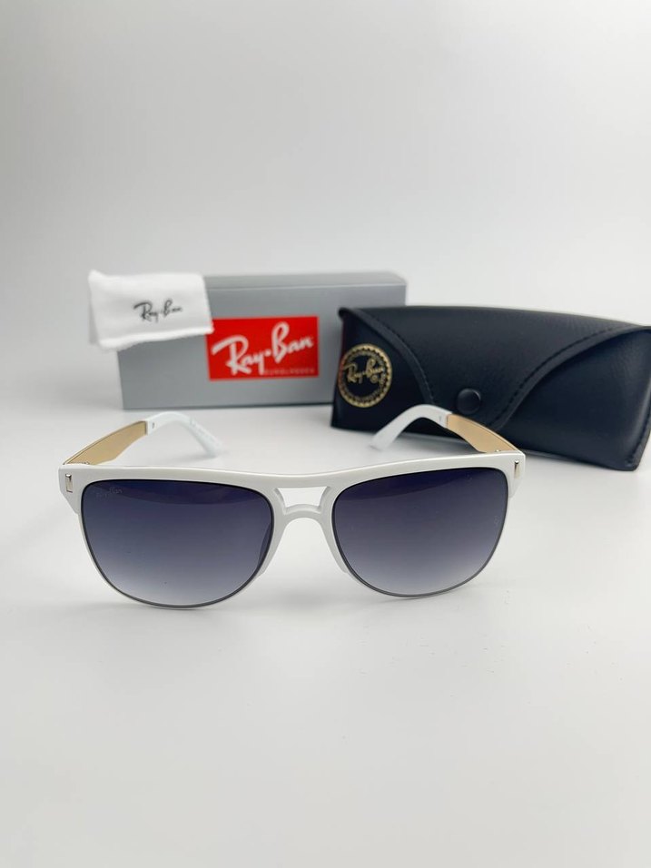 Ray-Ban Beyaz Erkek Klasik Güneş Gözlüğü - Görsel 3