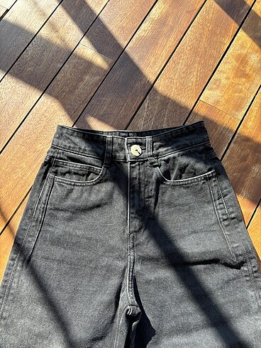 Zara Siyah wide leg jean