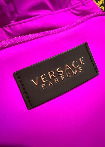 Versace Mor Fermuarlı Kadın Çantası krem +duş jeli - Görsel 5