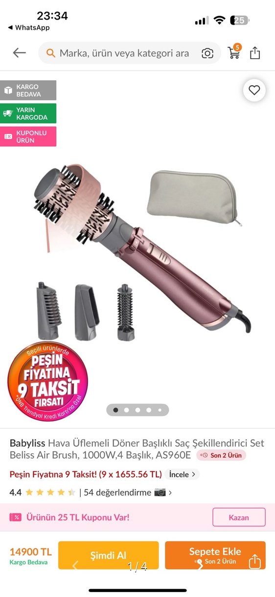 Babyliss saç şekillendirici hava üflemeli - Görsel 2