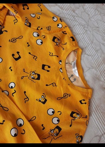Renkli Desenli Uzun Kollu Kadın Pijama Takımı - Görsel 7