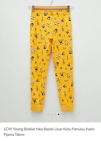 Sarı Pop  Pijama Takımı Penti LCW Suwen dagi - Görsel 7