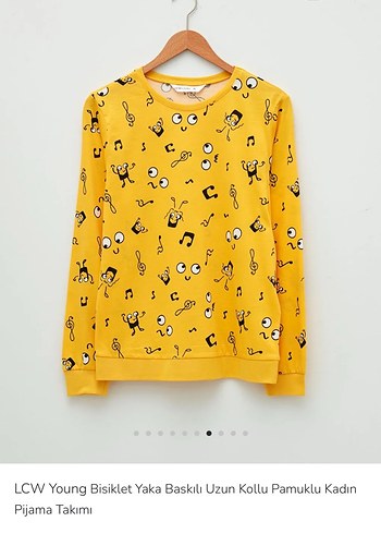 Sarı Pop  Pijama Takımı Penti LCW Suwen dagi - Görsel 6