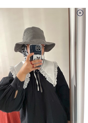 Beden gri Renk Gri Kadın Şapka - Sokak Stili Safari ipli kovboy tesettür xxl