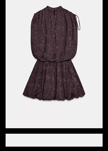 Zara Kahverengi Mini Elbise - Görsel 7