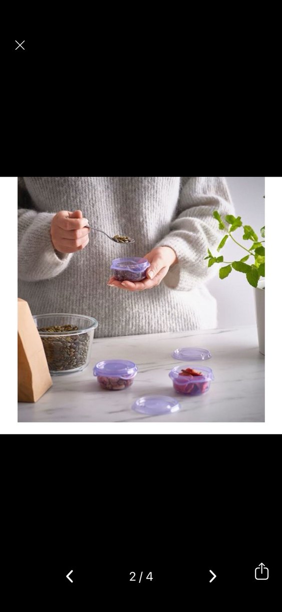 İkea Pastel Mor Plastik Saklama Kapları 3'lü - Görsel 2