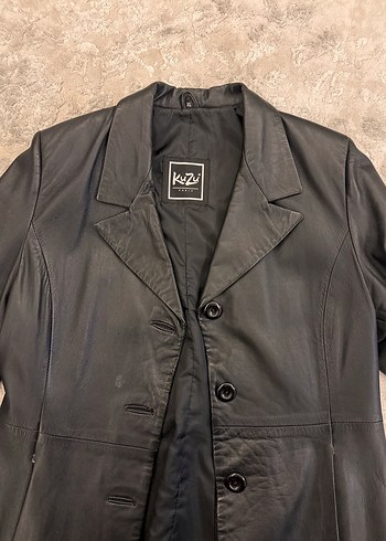 Kuzu Siyah Deri Kadın Ceket - Görsel 2